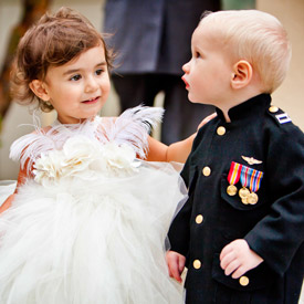 young children at wedding