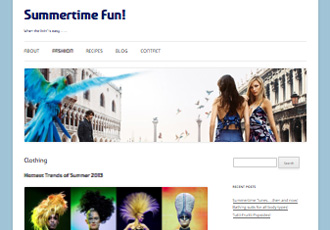 Customized WordPress site - Summertime Fun!